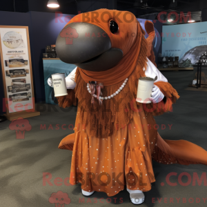 Rust Humpback Whale mascot...