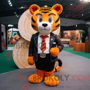 Máscara de tigre laranja...