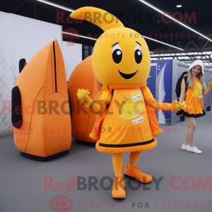 Orange Baa maskot kostume...