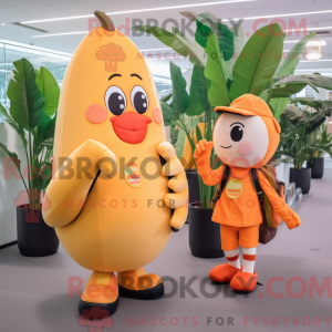Orange Baa maskot kostume...