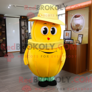 Yellow Melon mascot costume...