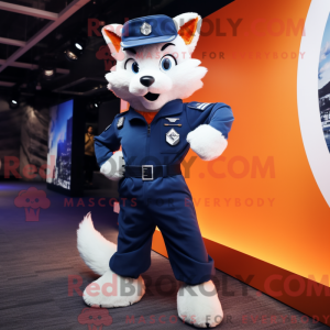 Navy Fox maskot kostume...