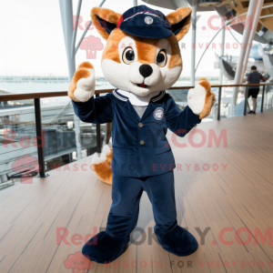 Navy Fox maskot kostume...