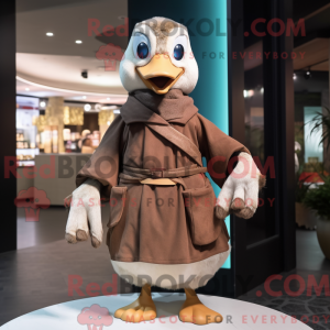 Brown Goose mascot costume...