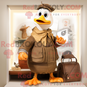 Brun gås maskot kostume...