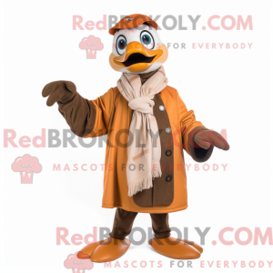 Brown Goose mascot costume...