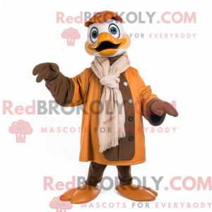 Brown Goose mascottekostuum...