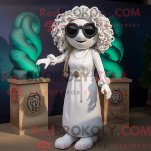 White Medusa mascot costume...