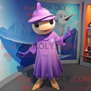 Purple Swordfish mascot...