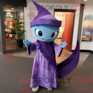 Purple Swordfish mascot...
