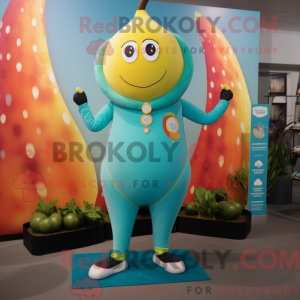 Turkis Mango maskot kostume...