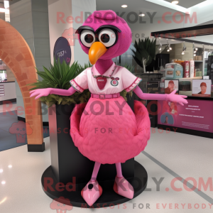 Magenta Flamingo mascot...