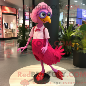 Magenta Flamingo mascot...