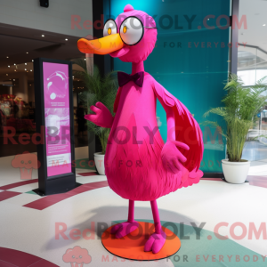 Magenta Flamingo maskot...