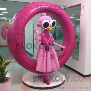 Magenta Flamingo mascot...