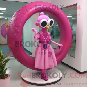 Magenta Flamingo maskot...