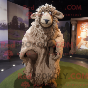 Brown Merino Sheep mascot...