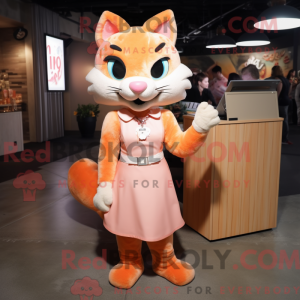 Peach Lynx mascot costume...