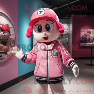 Pink Armbånd maskot kostume...