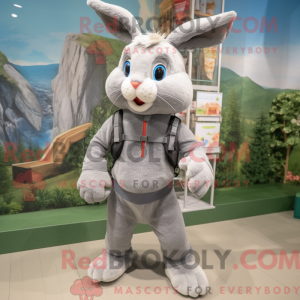 Grå kanin maskot kostume...