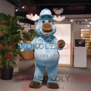 Sky Blue Moose mascot...