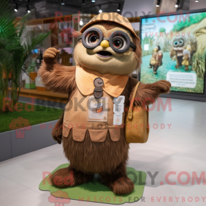 Brown Sloth mascot costume...