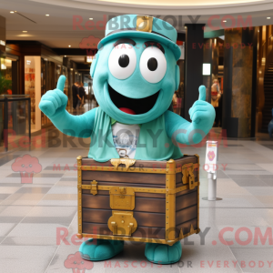 Teal Treasure Chest máscara...