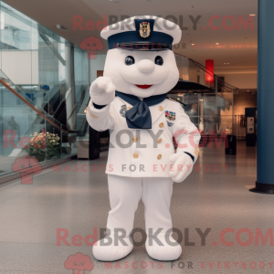 White Navy Soldier mascot...