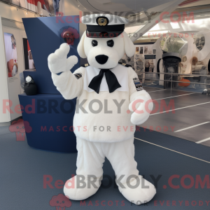 Hvid Navy Soldier maskot...