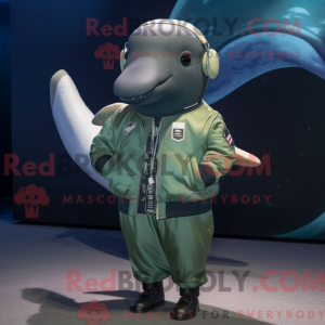 Olive Humpback Whale mascot...