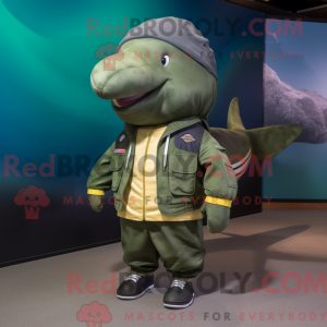 Olive Humpback Whale mascot...