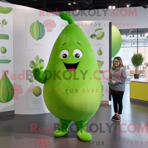 Lime Green Pear mascot...