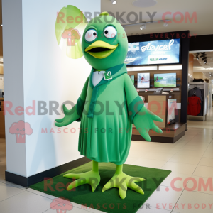 Green Dove maskot kostume...