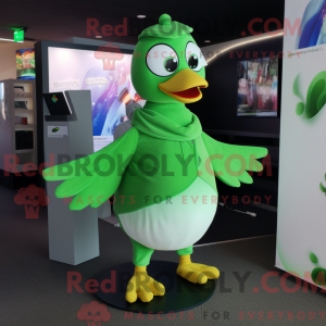 Green Dove maskot kostume...