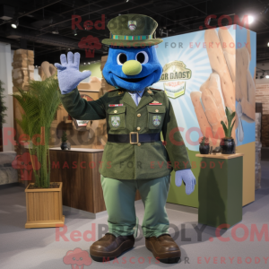 Blue Green Beret mascot...