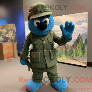 Blue Green Beret mascot...