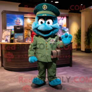 Blue Green Beret mascot...