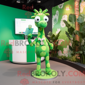 Máscara de girafa verde com...