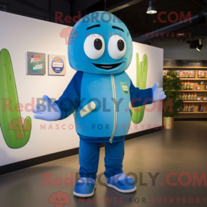 Blue Cucumber mascot...