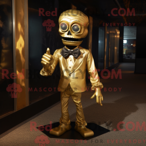 Gold Undead maskot kostume...