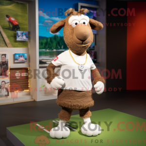 Brown Sheep mascot costume...