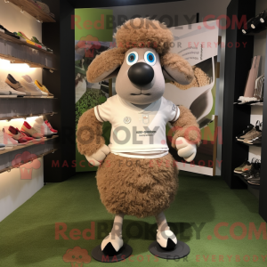 Brown Sheep mascot costume...