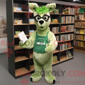 Green Llama mascot costume...