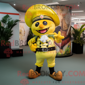 Lemon Yellow Pirate mascot...
