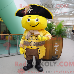 Lemon Yellow Pirate mascot...