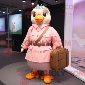 Peach Dove mascot costume...