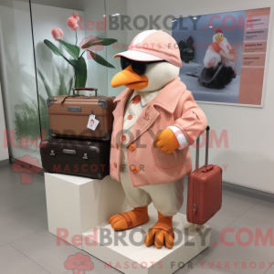 Peach Dove mascot costume...