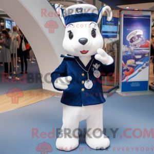 Navy Ermine mascot costume...