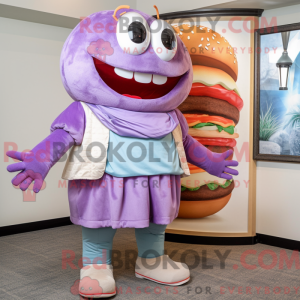 Lavender Hamburger mascot...