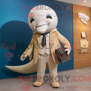 Postava maskota Tan Whale...